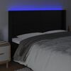 vidaXL Galvūgalis su LED, juodos spalvos, 203x16x118/128 cm