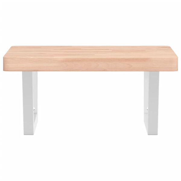 vidaXL Lentyna praustuvui, plienas ir bukmedžio medienos masyvas