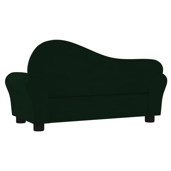vidaXL Vaiki&scaron;ka sofa, tamsiai žalios spalvos, aksomas