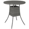 vidaXL Sodo stalas, pilkas, 70x70x73cm, poliratanas