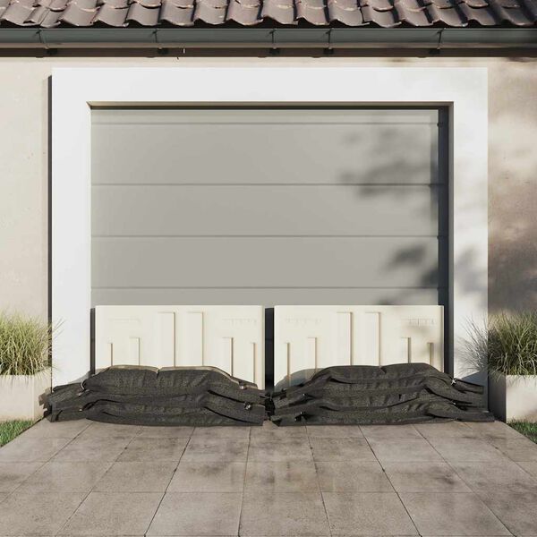 vidaXL Smėlio mai&scaron;ai, 10vnt., tamsiai žali, 103x25cm, HDPE