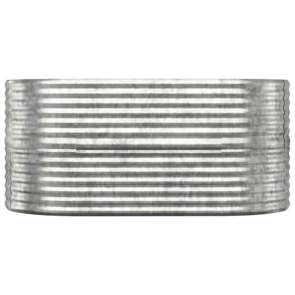 vidaXL Aukštas sodo lovelis, sidabrinis, 152x80x68cm, cinkuotas plienas