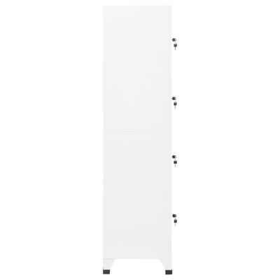 vidaXL Persirengimo spintelė, baltos spalvos, 38x45x180cm, plienas