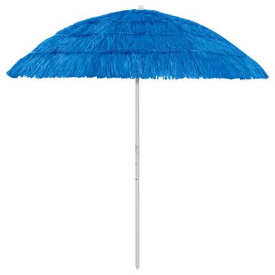 vidaXL Paplūdimio skėtis, mėlynos spalvos, 240cm, havajietiško dizaino
