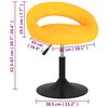 vidaXL Pasukama valgomojo kėdė, garstyčių geltona, aksomas (333243)