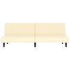vidaXL Dvivietė lova, kreminės spalvos, dirbtinė oda