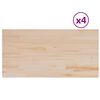 vidaXL Stalvir&scaron;iai, 4vnt., 100x50x1,7cm, pu&scaron;ies masyvas, stačiakampiai