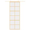vidaXL Stumdomos durys, auksinės, 76x205cm, ESG stiklas ir aliuminis