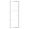 vidaXL Vidaus durys, baltos, 83x201,5cm, ESG stiklas ir aliuminis