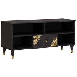 vidaXL Televizoriaus spintelė su stalčių Juoda 100 x 33 x 46 cm