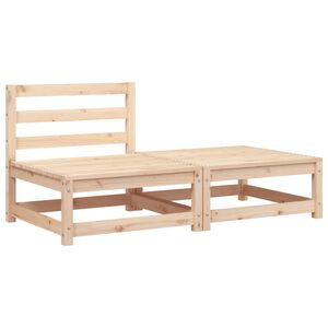 vidaXL Sodo sofos dalis su pakoja, pu&scaron;ies masyvas, be porankių