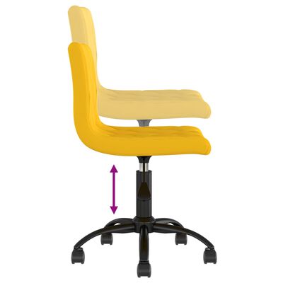 vidaXL Pasukamos valgomojo kėdės, 2vnt., garstyčių geltonos, aksomas