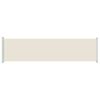 vidaXL I&scaron;traukiama &scaron;oninė kiemo markizė, kreminės spalvos, 600x160cm