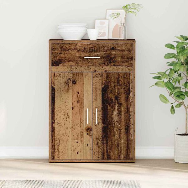 vidaXL Kabalas su stalčių Senas medis 60 x 30 x 84 cm Apdirbta mediena