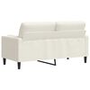 vidaXL Dvivietė sofa su pagalvėlėmis, kreminės spalvos, 140cm, aksomas
