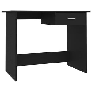 vidaXL Ra&scaron;omasis stalas, juodos spalvos, 100x50x76cm, apdirbta mediena