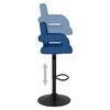 vidaXL Baro taburetės, 2vnt., mėlynos spalvos, audinys