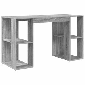 vidaXL Stalas Pilkas Sonoma Apdirbta mediena 130 x 50.5 x 75 cm
