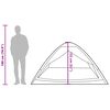vidaXL Stovyklavimo palapinė, pilka/oranžinė, keturvietė, kupolinė