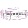 vidaXL Lova su knygų spinta be čiužinio, ruda, 180x200cm, pušis
