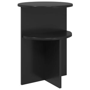 vidaXL &Scaron;oninis stalas Juodojo ąžuolo &Oslash; 39,5 x 55 cm Apdirbta mediena