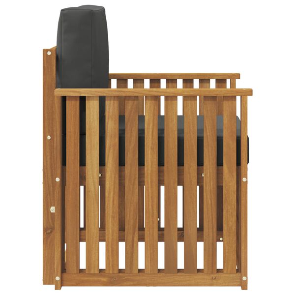 vidaXL Lauko sofos komplektas su pagalve Natūrali 71 x 63 x 73 cm