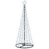 vidaXL LED spiralinė Kalėdų eglutė su pagrindu EKENAS 180 cm 220 LED