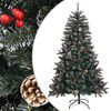 vidaXL Dirbtinė Kalėdų eglutė su stovu, žalios spalvos, 120cm, PVC