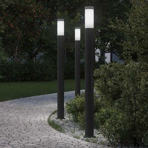 vidaXL &Scaron;viestuvai stulpeliams, 3 vnt., 110 cm, nerūdijantis plienas, IP44
