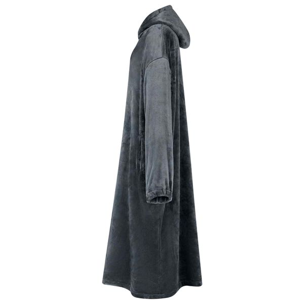 vidaXL Antklodė-džemperis su gobtuvu Jūrinė mėlyna l Flanelė