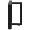 vidaXL Kavos staliuko kojelės, T formos, 2 vnt., juodos, 50x25x(42-43) cm, plienas