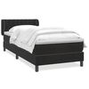 vidaXL Box Spring Lova su čiužiniu Juodas 100x220 cm aksomas
