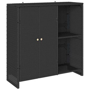 vidaXL Oppbevaringsskap su lentyna Juoda 100 x 36 x 102 cm Ratanas