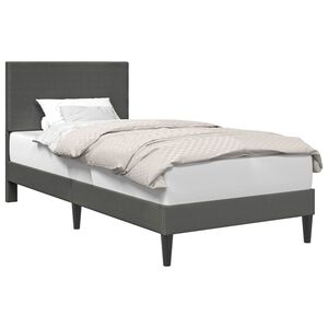 vidaXL Lovos rėmas Tamsiai pilka 90 x 190 cm Kordūrinis audinys
