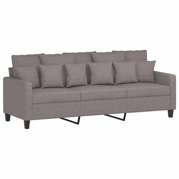vidaXL Trivietė sofa, taupe spalvos, 180cm, audinys