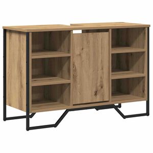 vidaXL Vonios kriauklės spinta Amatininkų ąžuolas 91 x 35 x 60 cm