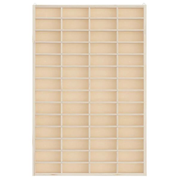 vidaXL Medinė kolekcinė vitrina su 56 skyriais, 40x4,5x60cm