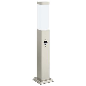 vidaXL Apsauginis stulpelis su jutikliu, 50 cm, nerūdijantis plienas, IP44