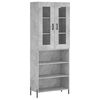 vidaXL Komoda, betono pilkos spalvos, 69,5x34x180cm, apdirbta mediena