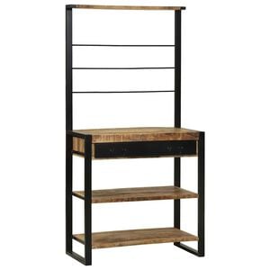 vidaXL Virtuvės lentyna Ruda ir juoda 80 x 40 x 160 cm