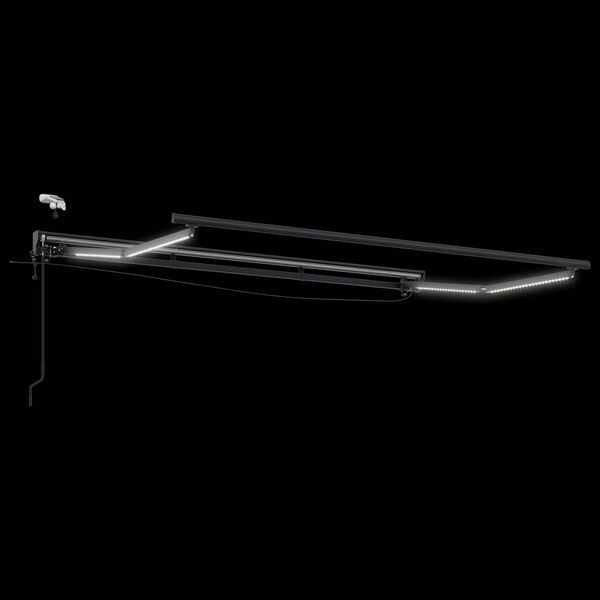 vidaXL Elektrinė i&scaron;traukiama pavėsinė Juodas 3 x 2,5 m