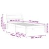 vidaXL Lovos rėmas Ruda 90 x 190 cm Kietos pu&scaron;ies mediena