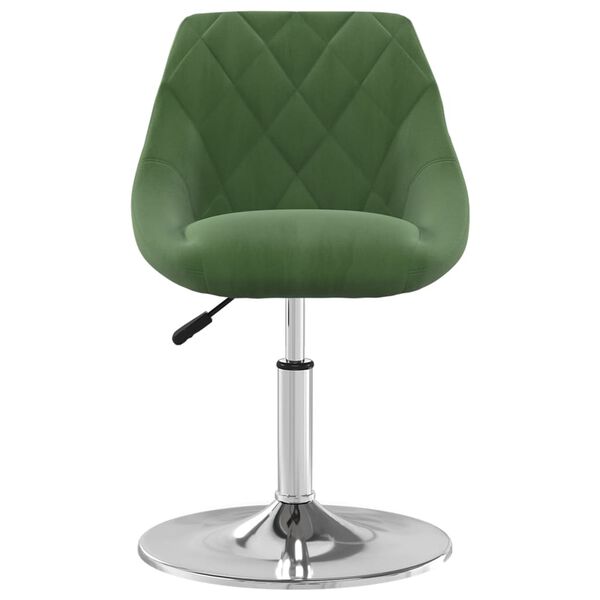 vidaXL Pasukamos valgomojo kėdės, 2vnt., tamsiai žalios, aksomas