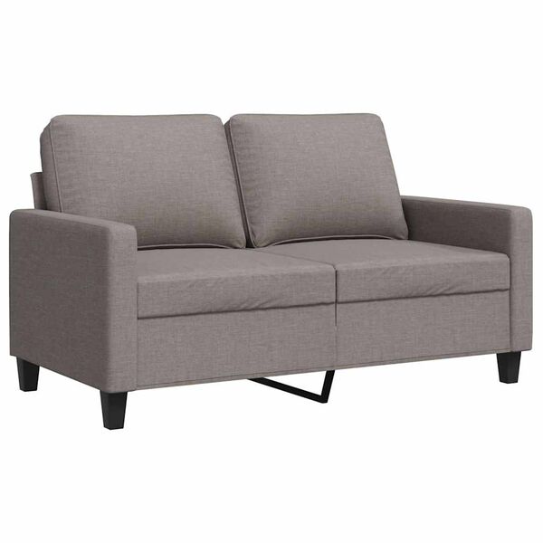 vidaXL Dvivietė sofa, taupe spalvos, 120cm, audinys