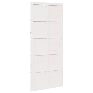 vidaXL Tvarto durys Balta 90 x 2,5 x 208 cm Pu&scaron;ies medienos masyvas