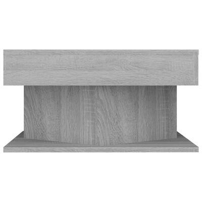 vidaXL Kavos staliukas, pilkas ąžuolo, 57x57x30cm, apdirbta mediena