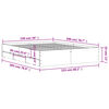 vidaXL Lovos rėmas su stalčiais, pilkas ąžuolo, 150x200cm, mediena