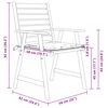 vidaXL Lauko valgomojo kėdės su pagalvėlėmis, 4vnt., akacijos masyvas