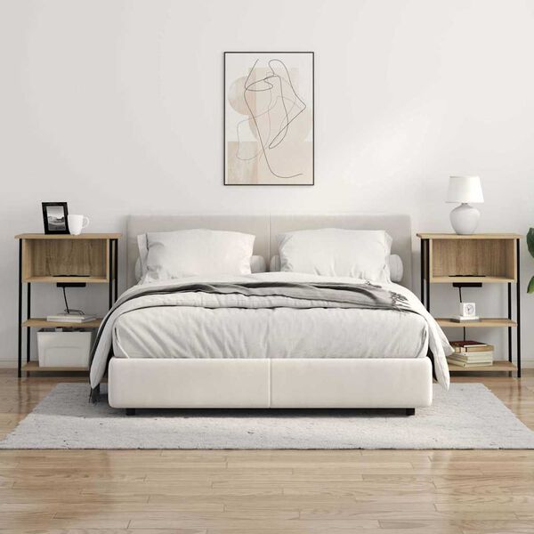 vidaXL &Scaron;alia lovos spintelė Sonoma ąžuolas 55 x 31 x 76 cm