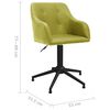 vidaXL Pasukama valgomojo kėdė, žalios spalvos, audinys (330397)